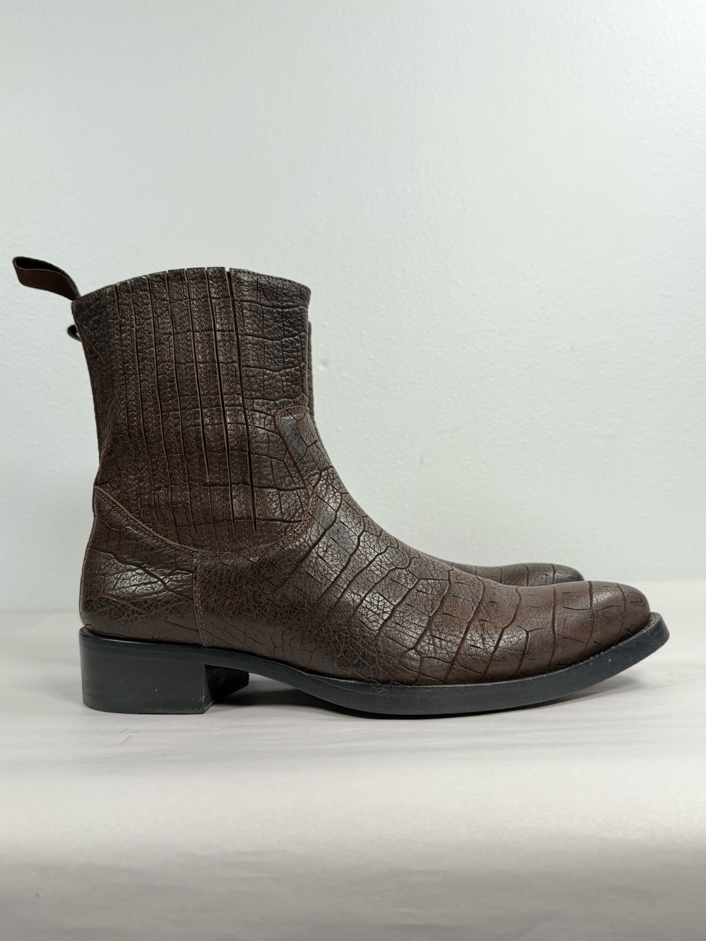 Buttero Santomato Men’s Exotic Chelsea Boots Size 9 (42 ArtEffects Made In Italy